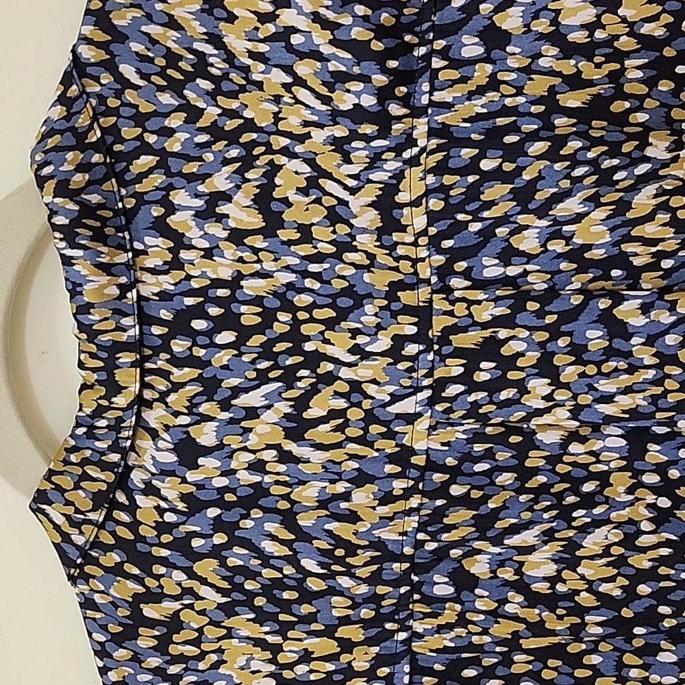 Anthropologie Womens Blue Button Up Short Sleeve Blouse Size Large Mob Wife - Picture 14 of 15